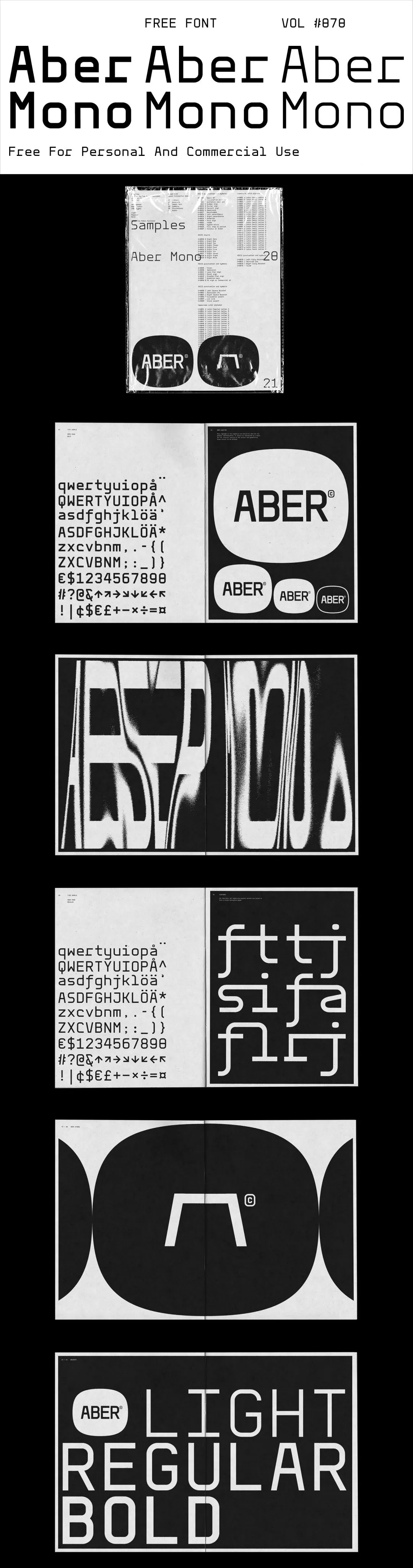 Aber_Mono几何风格的等宽无衬线字体