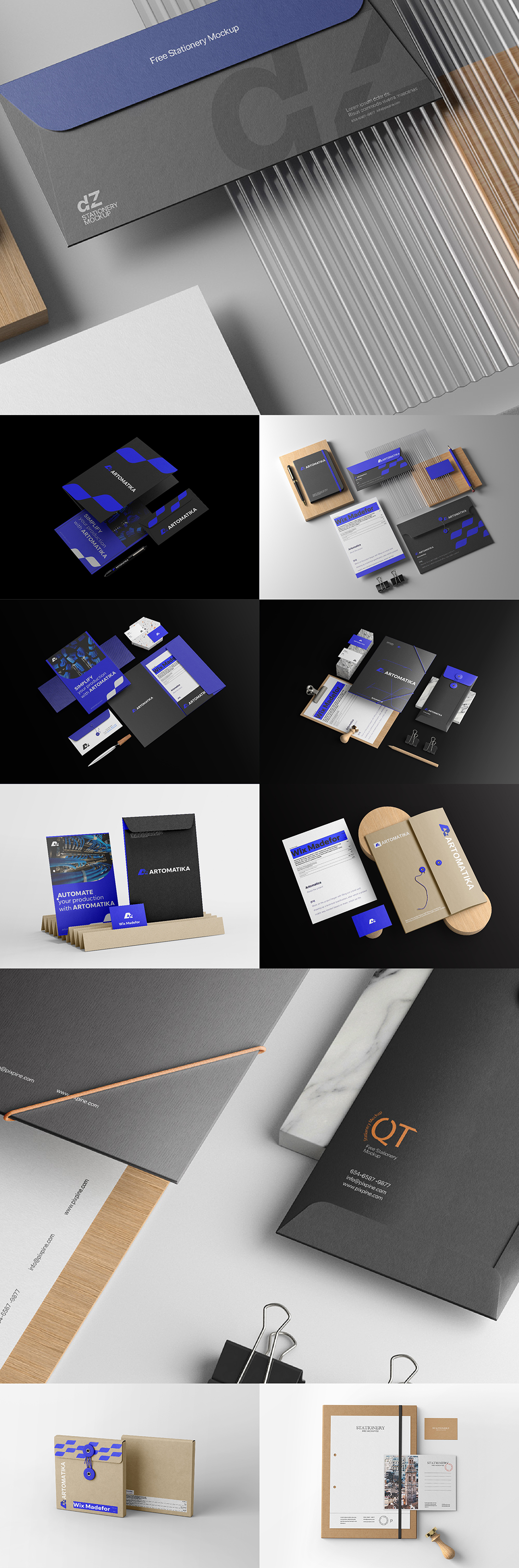 文具信封信纸创意文件夹PS样机