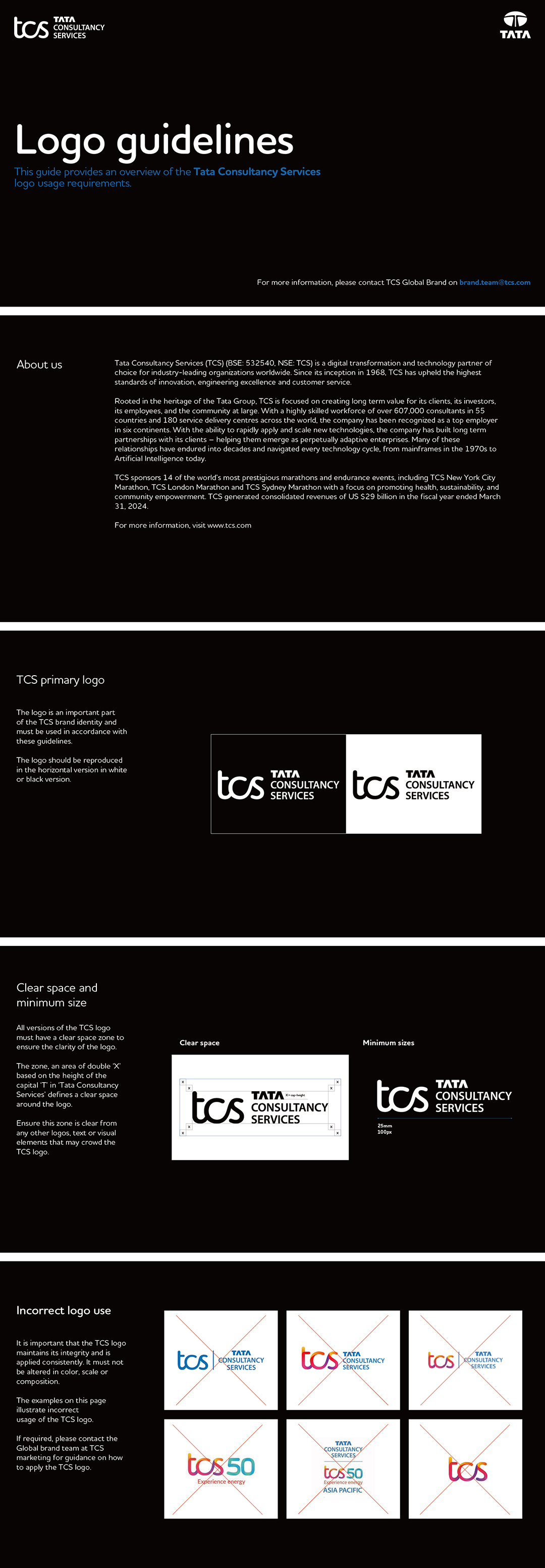 印度Tata Consultancy Services塔塔咨询服务logo规范