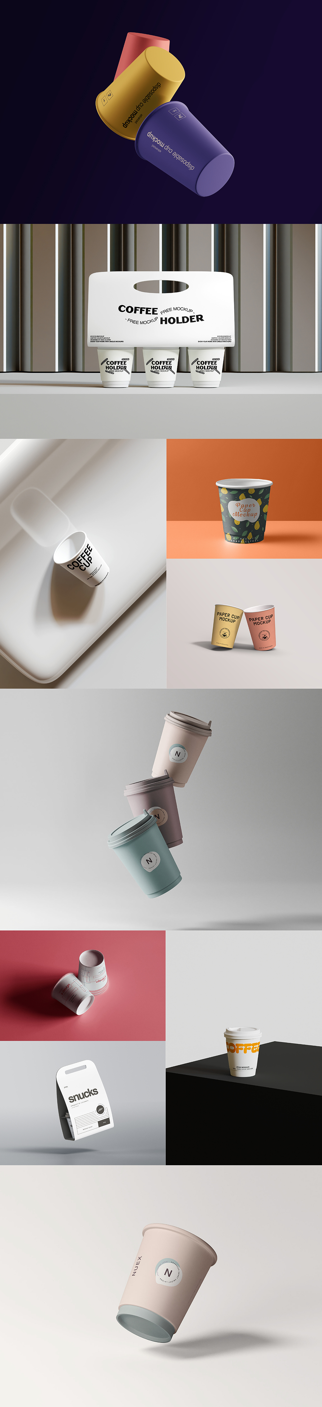 咖啡杯纸杯外卖杯设计应用PS样机