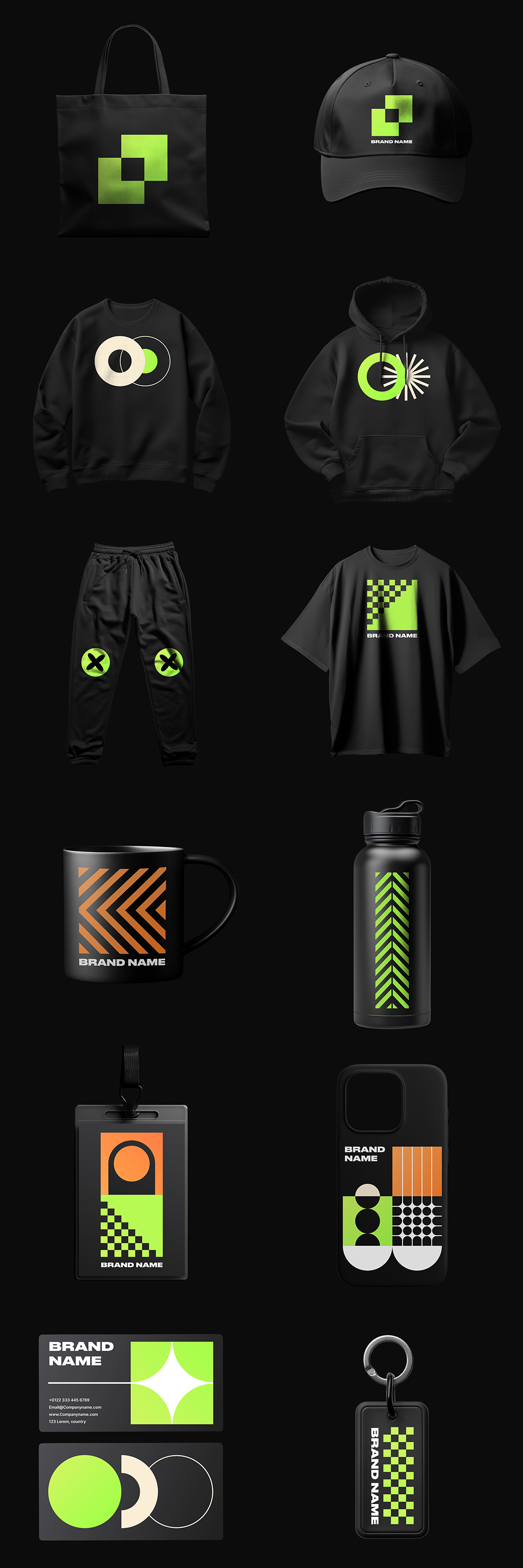 极简质感工作牌帆布袋PS样机