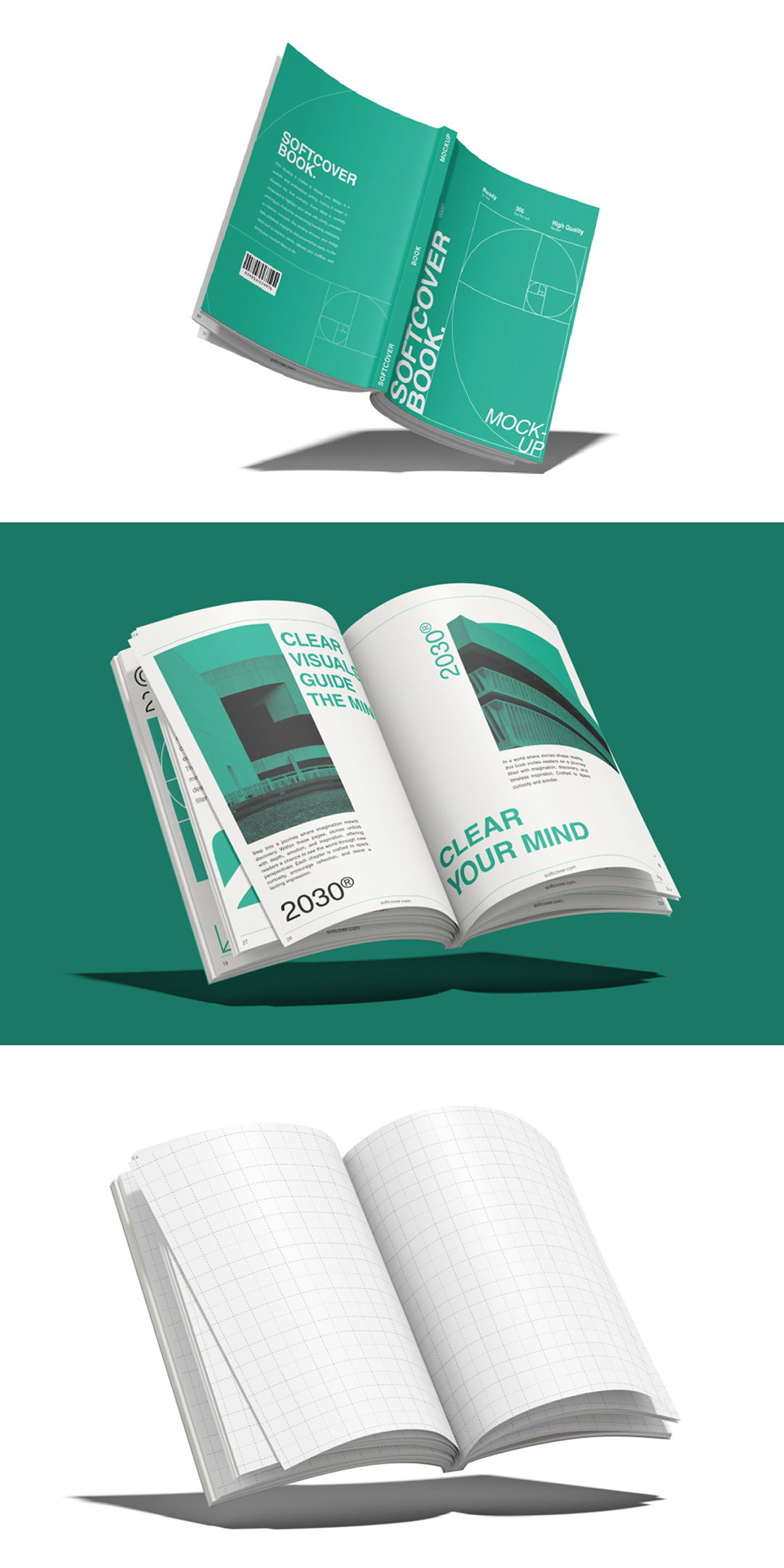 线胶装画册书籍PS样机