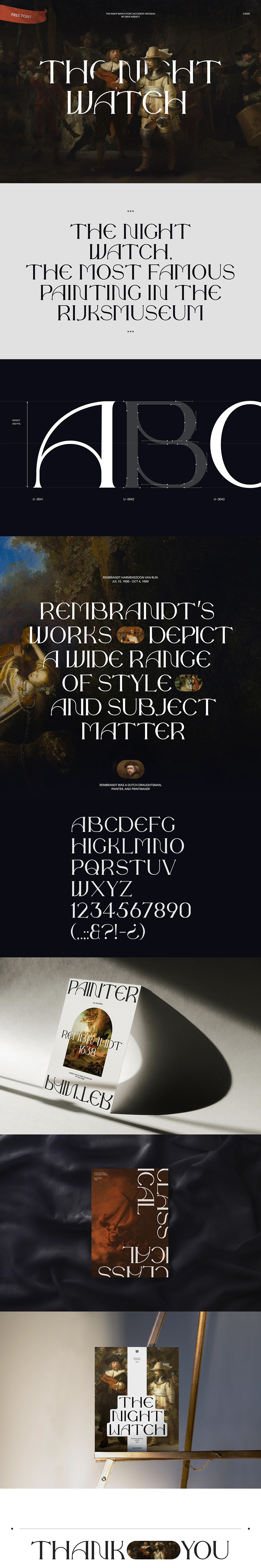 The Night Watch人文复古圆角衬线字体