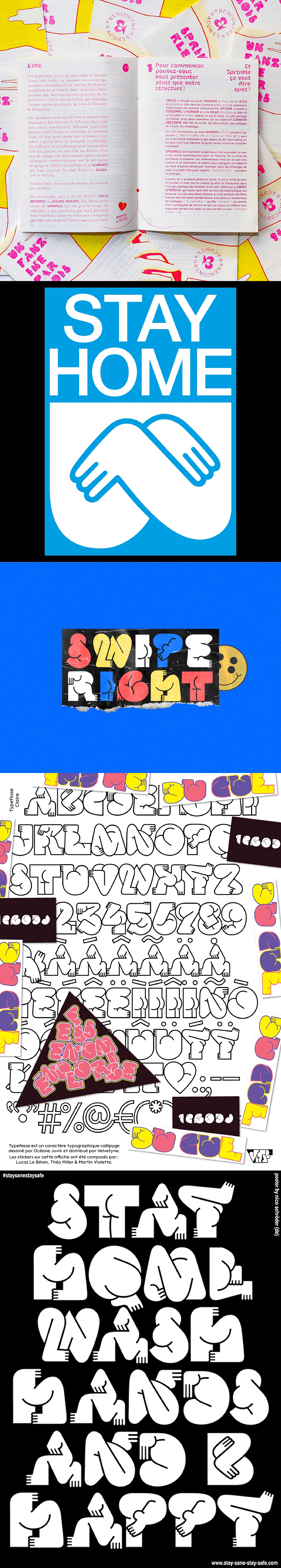 法国Typefesse俏皮屁股形状字体