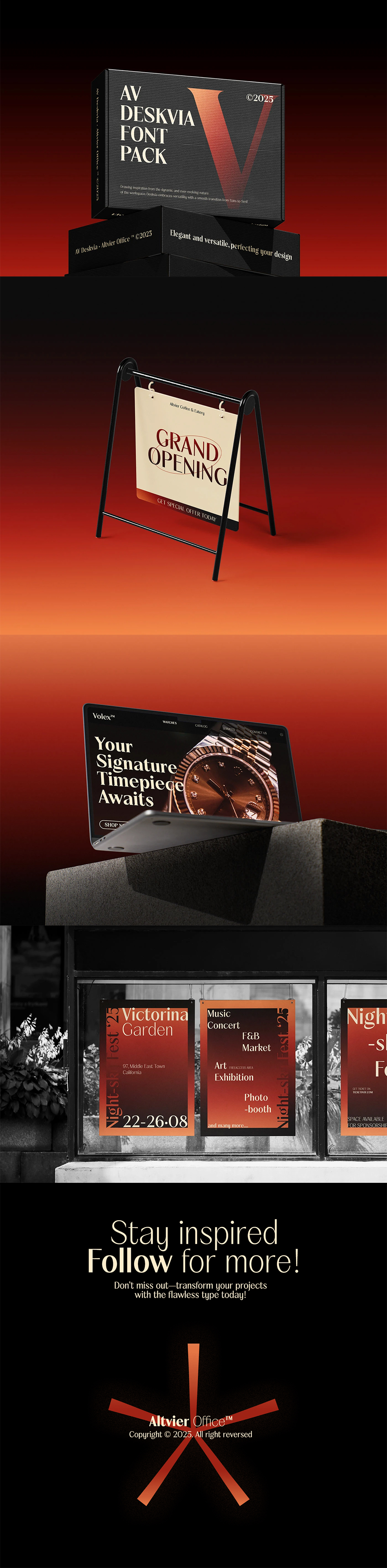 AV Deskvia现代可变衬线字体