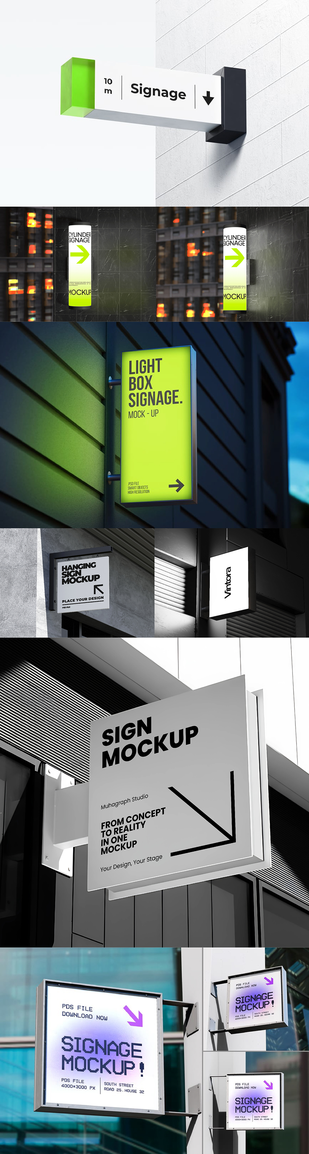 门头灯箱导示PS样机