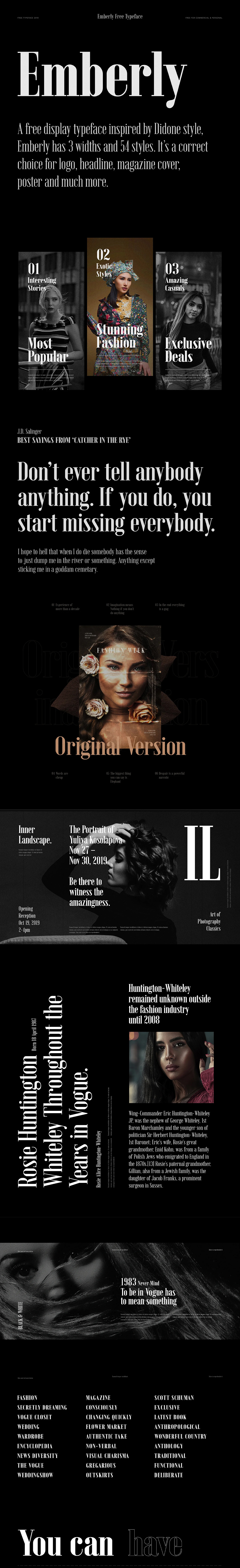 Emberly精致优雅衬线可变字体