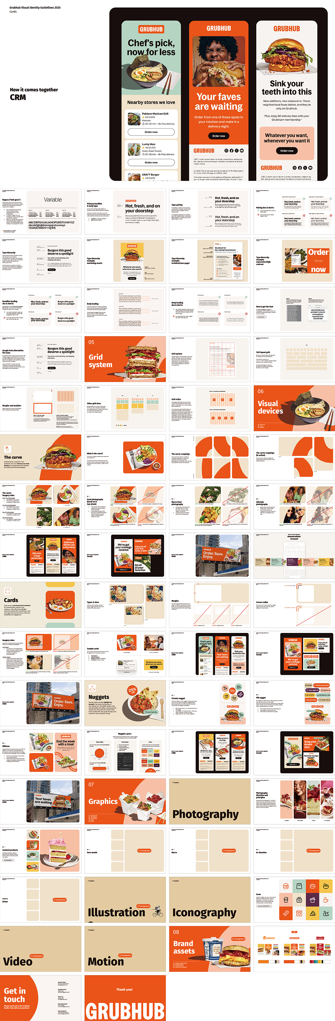 美国Grubhub外卖平台VI手册