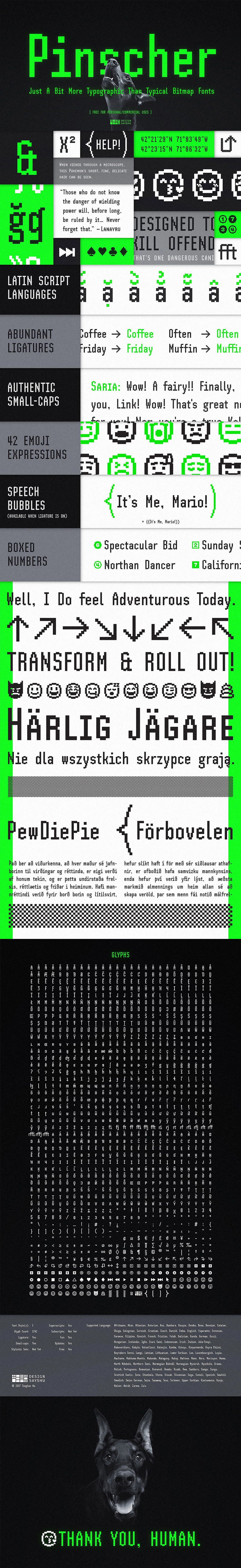 SH Pinscher像素字体