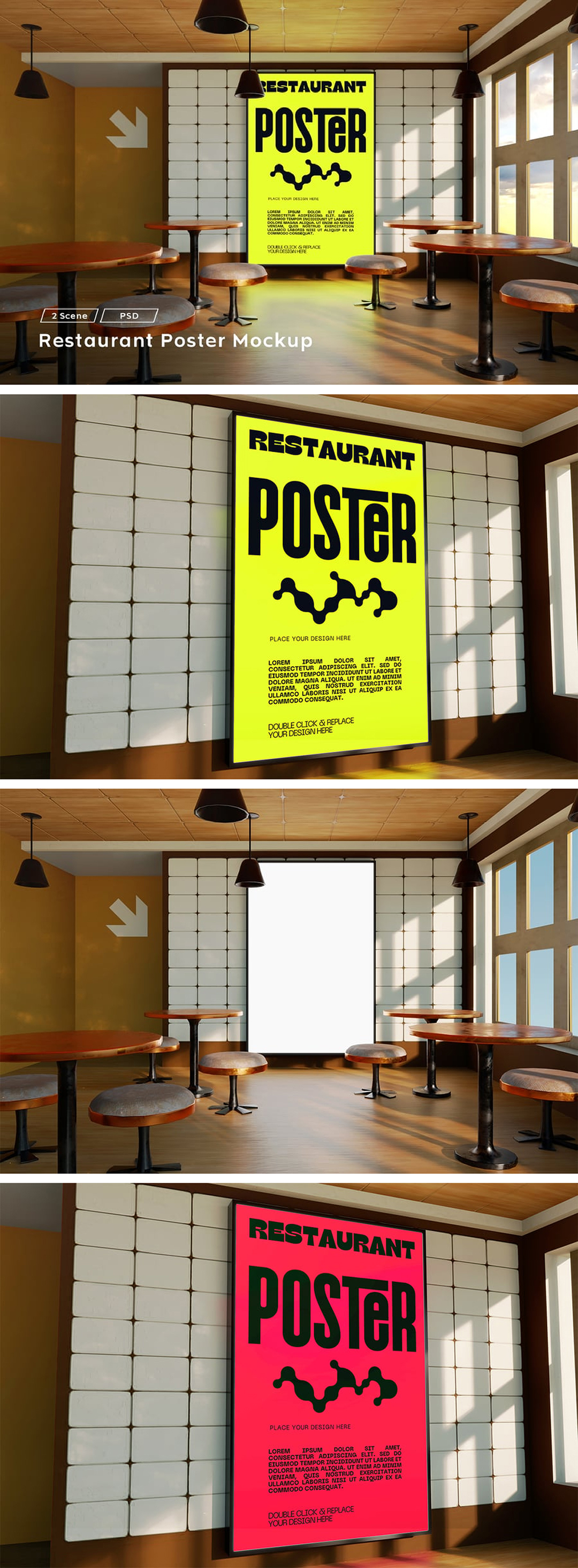 餐饮品牌海报场景样机