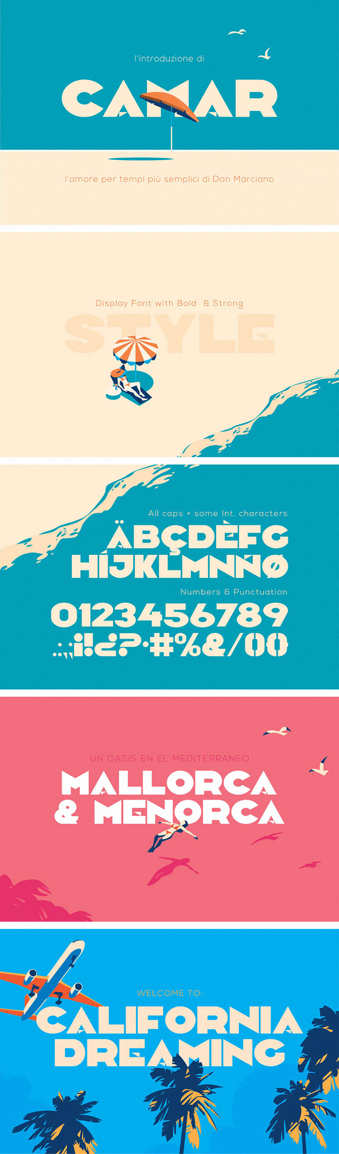 Camar复古力量感字体