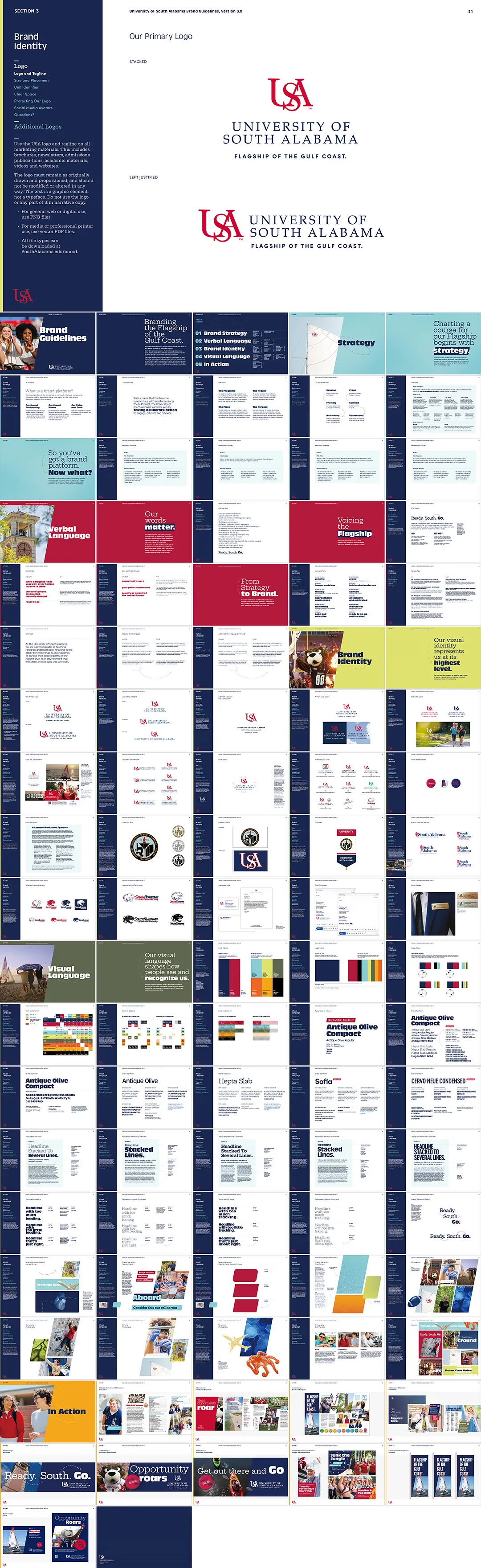 美国University of South Alabama南阿拉巴马大学VI手册