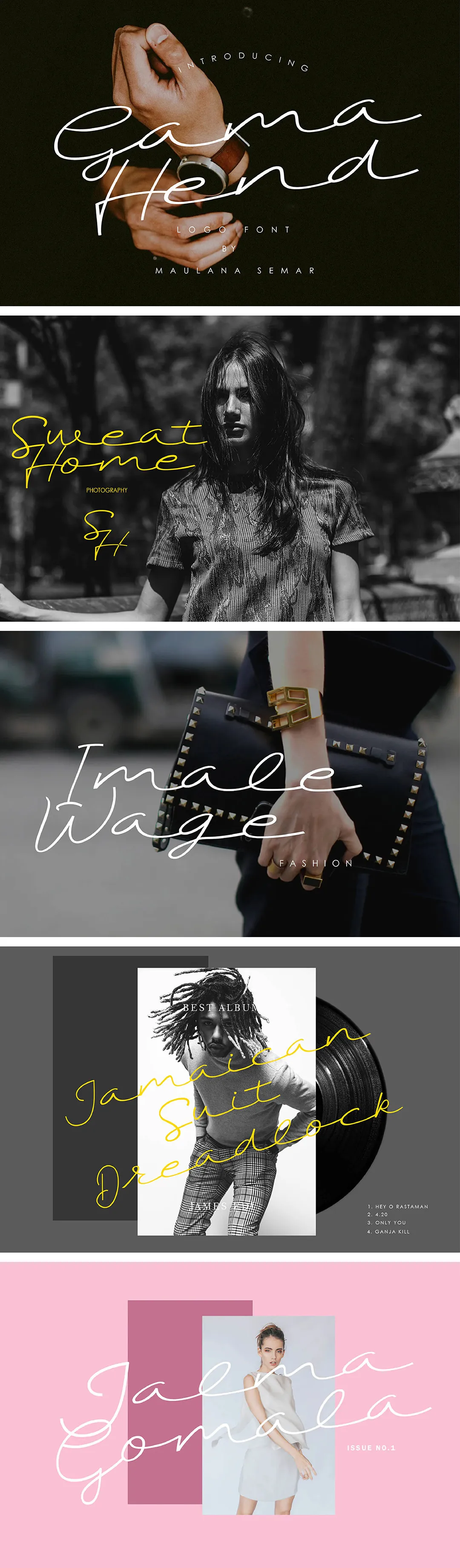 Gama Hend手写签名字体