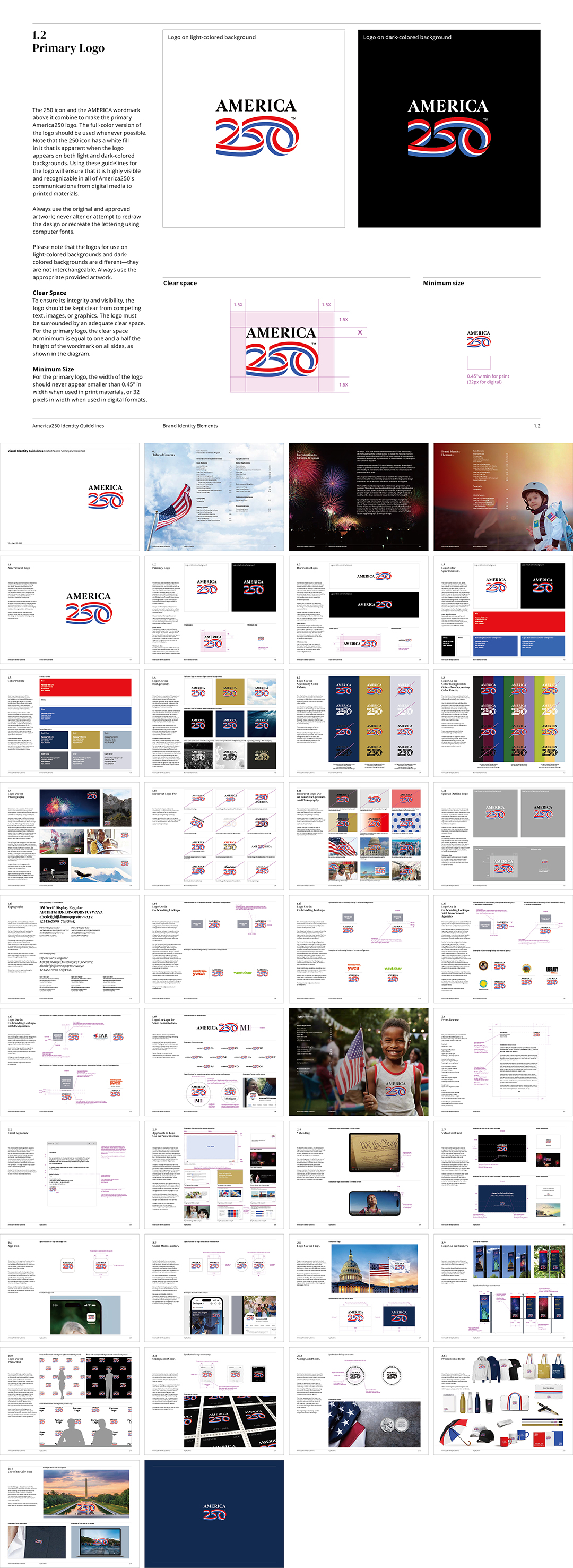 美国United States Semiquincentennial独立250周年纪念活动VI手册