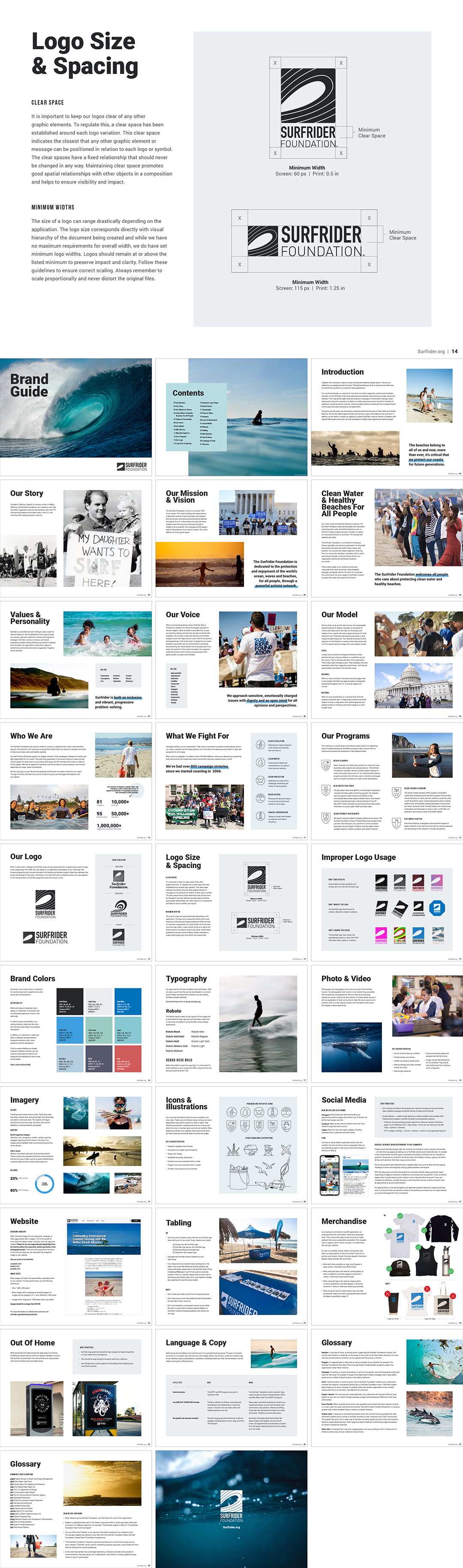 美国Surfrider Foundation海洋保护公益组织视觉规范手册
