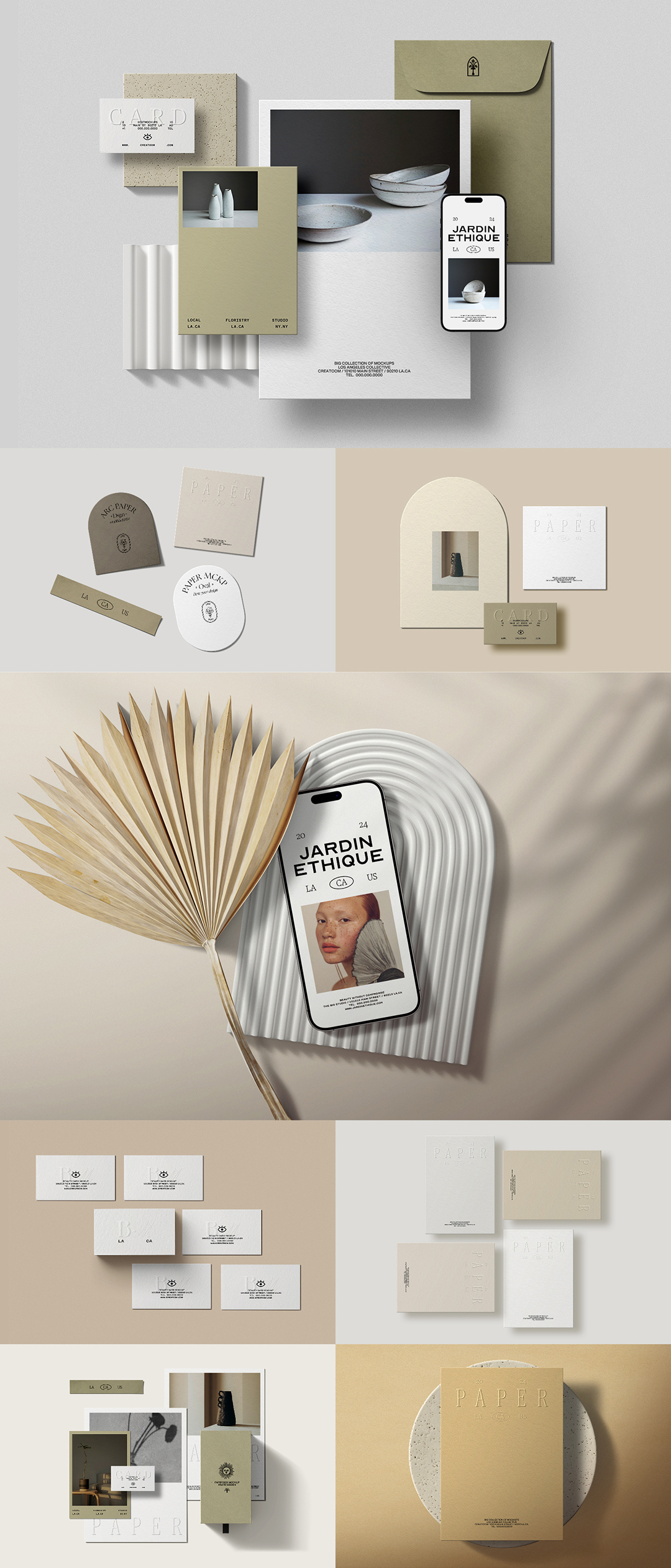 化妆品类品牌信纸信封封套名片样机