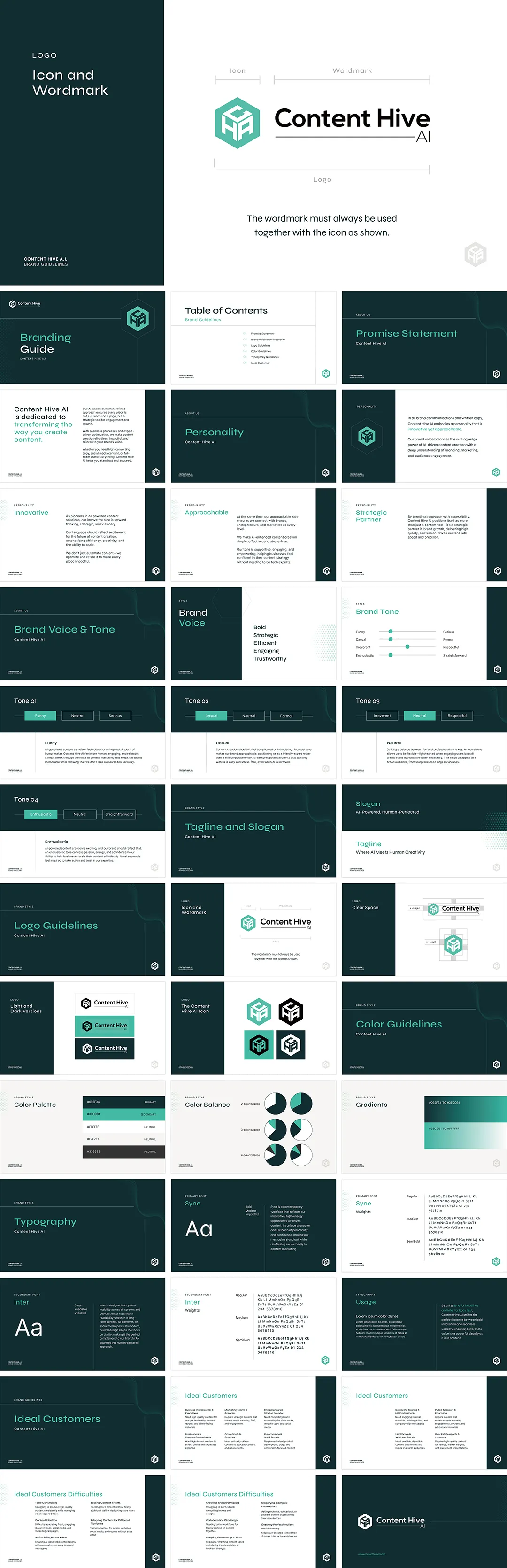 美国Content Hive AI服务商品牌logo规范手册