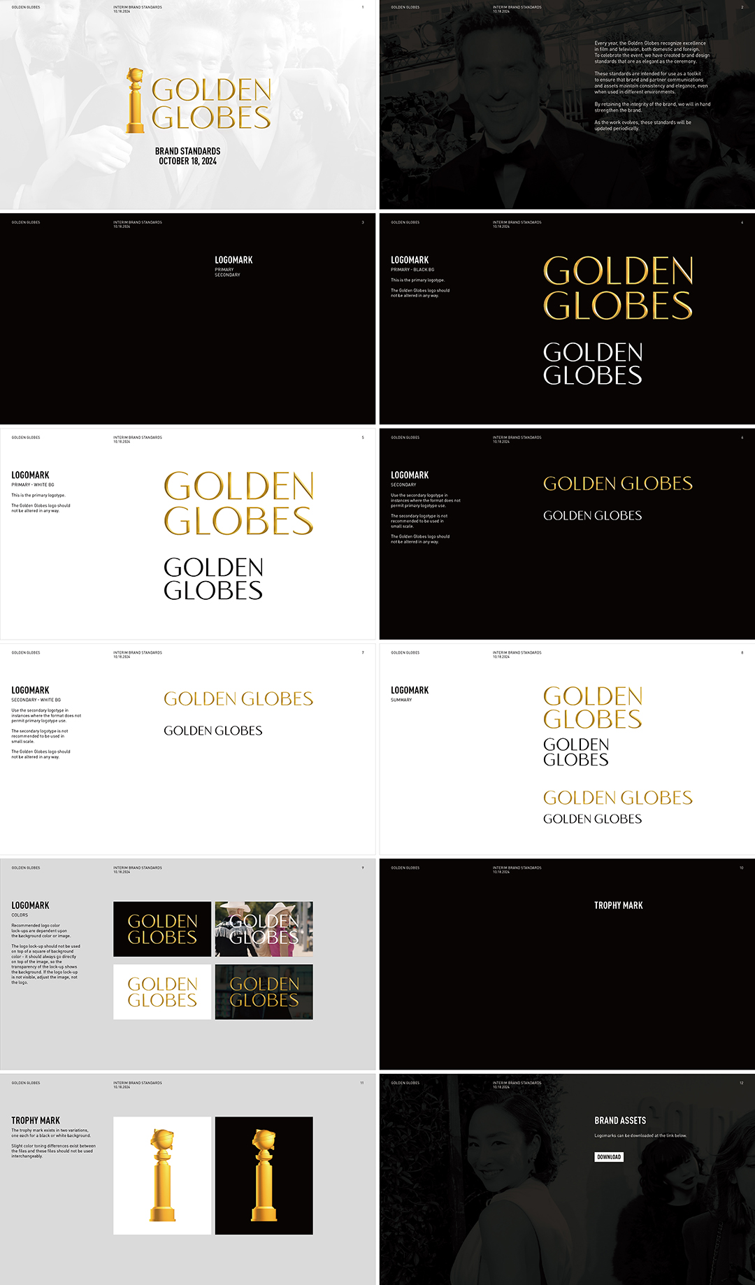 美国Golden Globes第82届金球奖logo规范