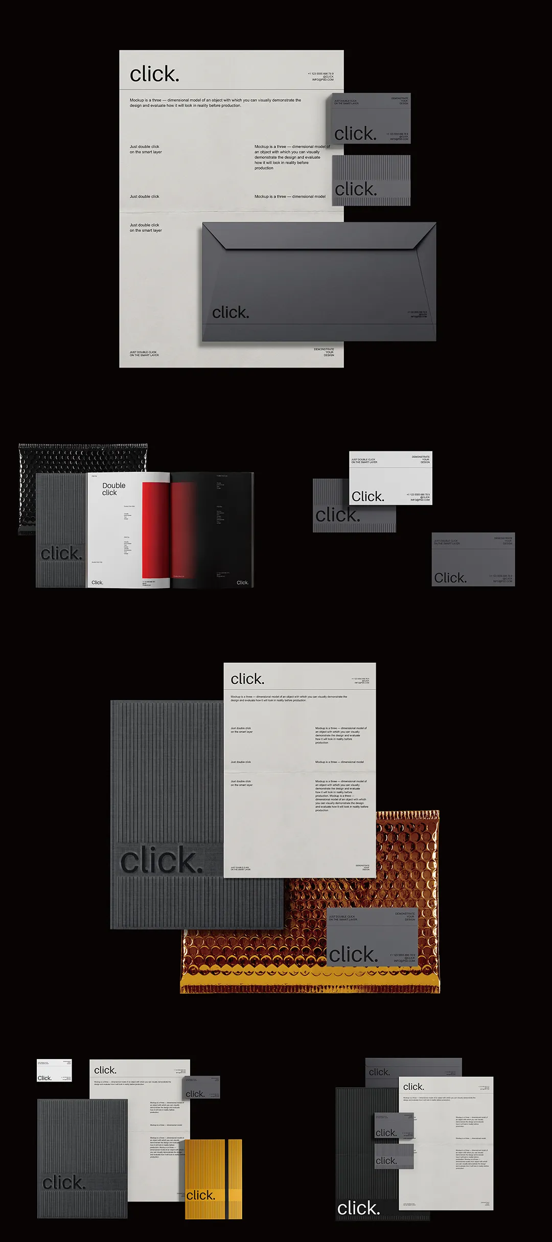 文件袋名片信纸信封样机