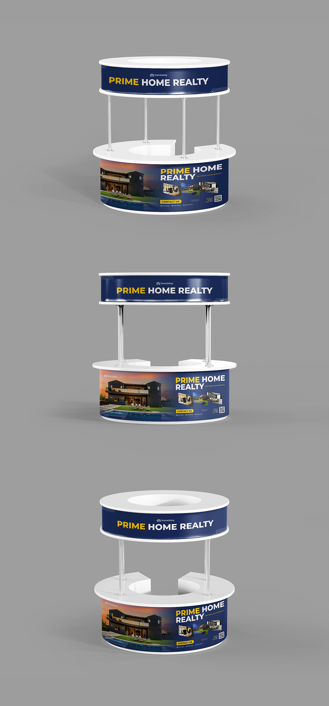 圆形展会展台样机