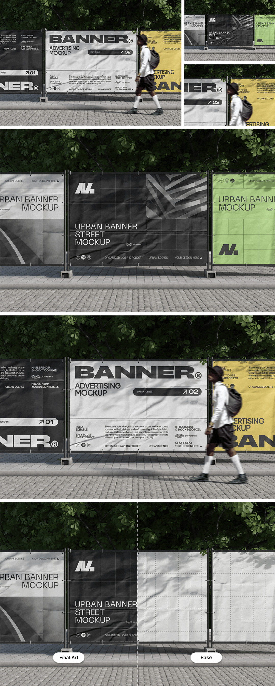 户外围挡广告样机