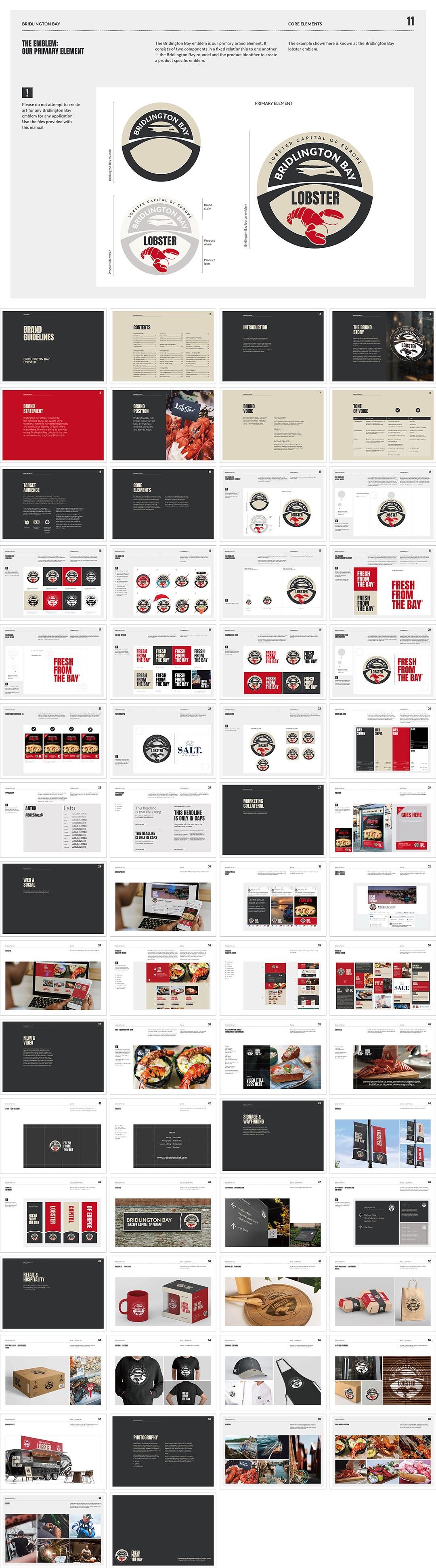 英国BRIDLINGTON BAY LOBSTER布里德灵顿湾龙虾品牌VI手册