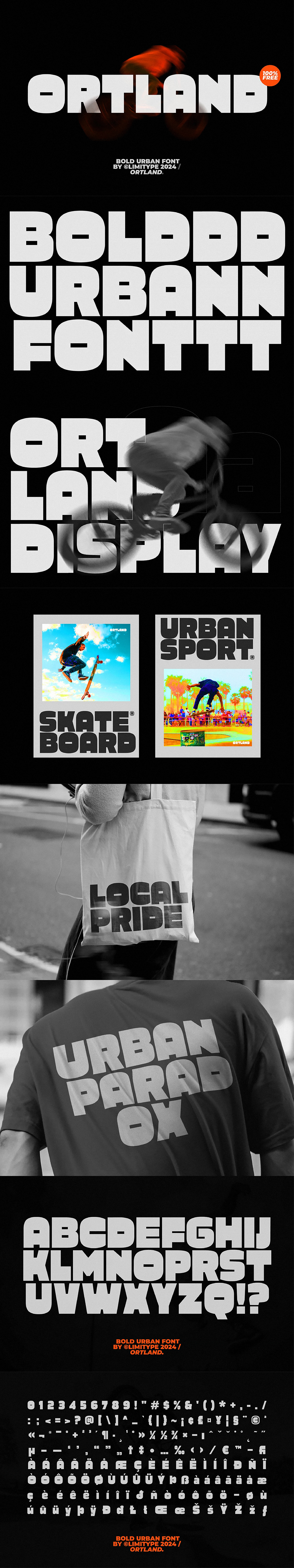 Ortland城市风格展示字体