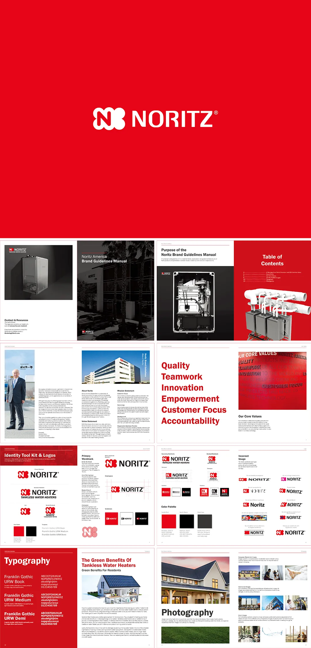 日本Noritz America即热式热水器品牌视觉规范