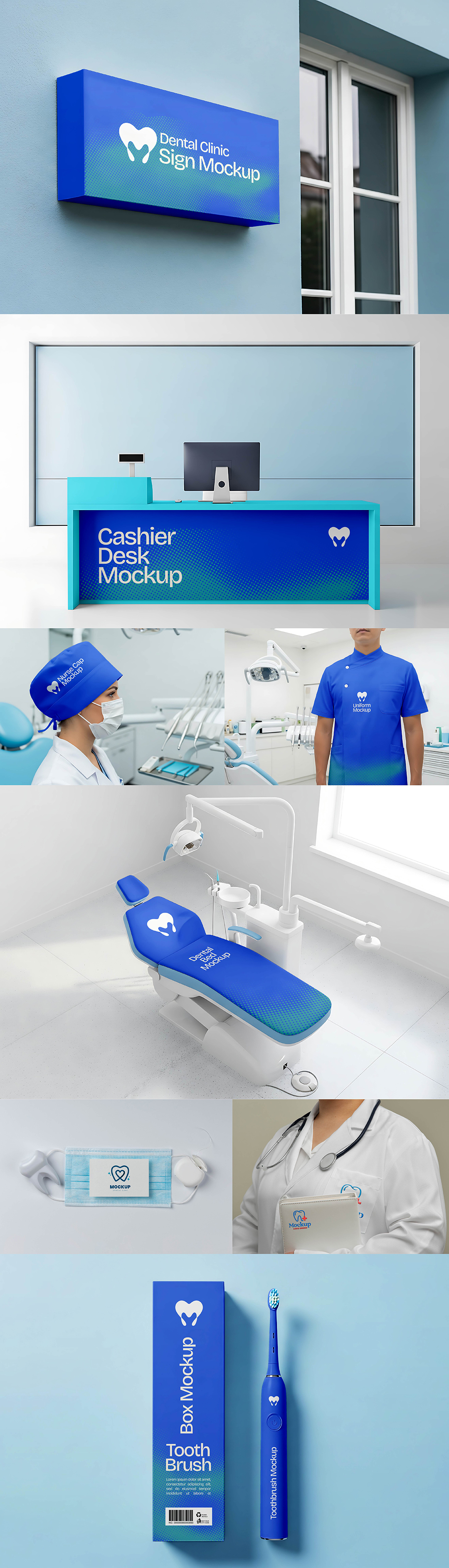 牙科品牌VI应用样机