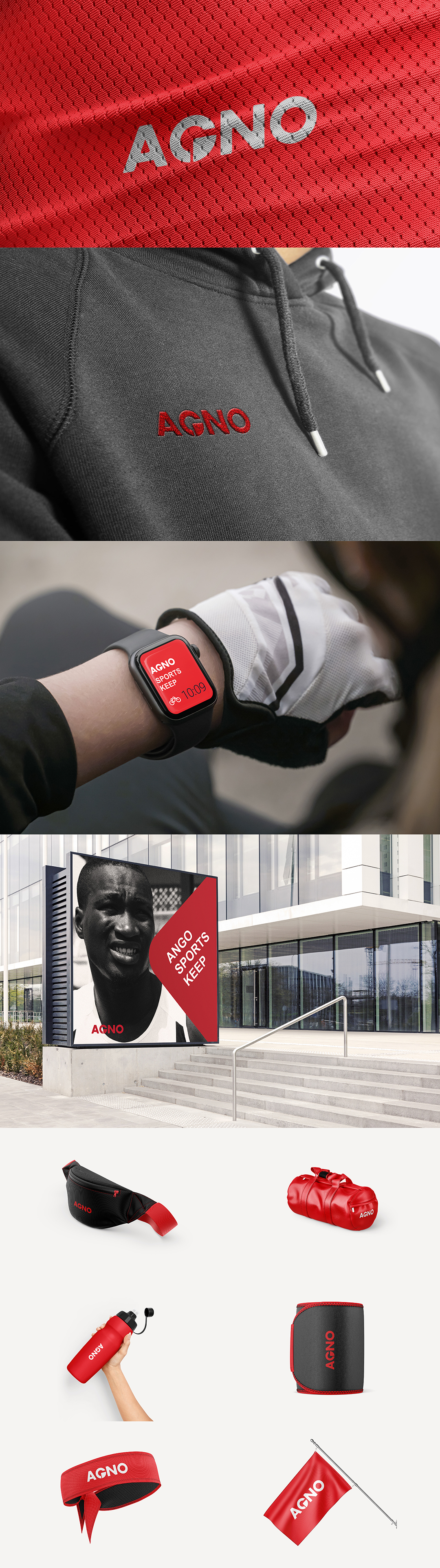 运动健身品牌VI应用样机