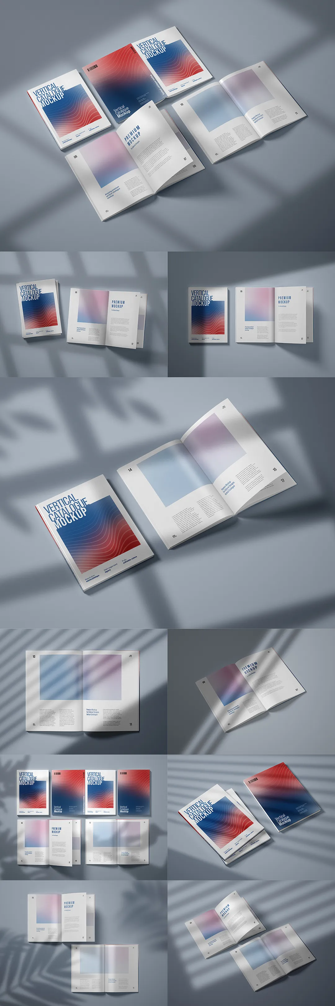 企业宣传册画册书籍光影场景样机